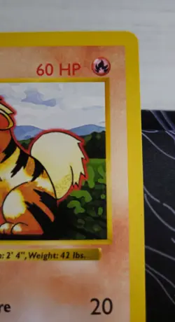 Growlithe 28/102 Base Set 1st Edition Regular Rare Vintage Pokemon Card - Image 3