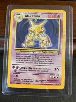 Pokemon Card - Alakazam 1/130 Holo Base Set 2 Stage 2 - Image 1