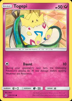 Togepi 136/214 Common | Unbroken Bonds | Pokemon Card - Image 1