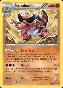 Krookodile 62/98 Rare | Emerging Powers | Pokemon Card - Image 1
