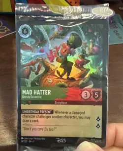 Disney Lorcana Card D23 Promo Mad Hatter Gold Member 2026 Unruly Eccentric - Image 1
