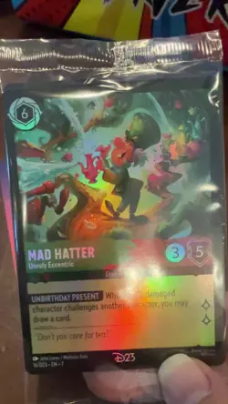 Disney Lorcana Card D23 Promo Mad Hatter Gold Member 2026 Unruly Eccentric - Image 2