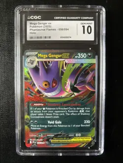 Pokemon TCG- Mega Gengar EX 056/094 Phantasmal Flames Holo Pokemon Card- CGC 10 - Image 1