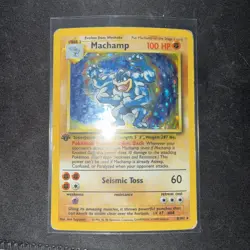 Machamp Holo Rare 1st Edition Base Set 8/102 Unlimited Pokemon Card - Image 1