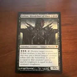 Wizards Kalitas Bloodchief of Ghet Mythic Legendary Creature Zendikar Black Reg… - Image 1