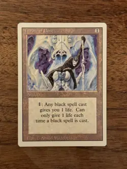 Throne of Bone NM+ NEVER PLAYED MTG Revised Ed. 3rd 1994 Magic FAST SHIPPING - Image 1