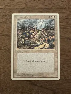 Wrath of God NM+ NEVER PLAYED MTG Fourth Ed 4th 4Ed RARE Magic FAST SHIPPING - Image 1