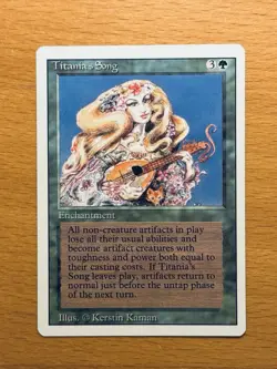 Titania’s Song Revised NM+ NEVER PLAYED MTG Third Ed. Edition FAST SHIPPING - Image 1