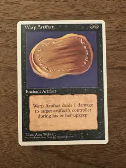 Warp Artifact NM+ NEVER PLAYED MTG Fourth Ed. 4th 4Ed RARE Magic FAST SHIPPING - Image 1
