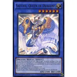 DUEA-EN050 Saffira Queen of Dragons Ultra Rare 1st Edition Near Mint YuGiOh TCG - Image 1