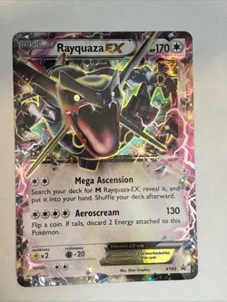 Rayquaza EX XY69 - Black Star Promo Shiny Pokemon JUMBO CARD - Image 1