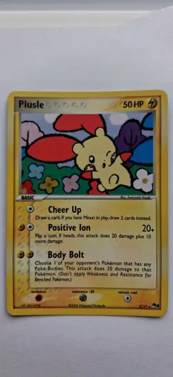 MINUN (4/17) & PLUSLE (5/17) POKEMON RARE HOLO FOIL 2006 POP SERIES 3 PROMO - Image 2