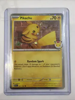 Pikachu 051/162 Pokemon Day 2026 30th Anniversary Stamped Promo Pokemon TCG NM - Image 1