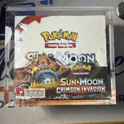 Pokemon TCG - Sun & Moon Crimson Invasion Booster Box W/ Acryllic (1) - Image 1
