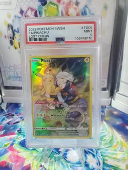 Pokemon - Pikachu TG05/TG30 Swsh: Lost Origin Trainer Gallery Holo - MINT PSA 9 - Image 1
