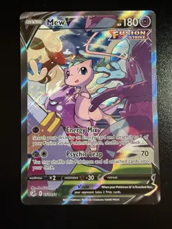Pokemon TCG Mew V Full Art Ultra Rare Holo 251/264 Fusion Strike - Image 1