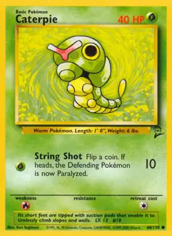 Caterpie 68/130 Common | Base Set 2 | Pokemon Card - Image 1