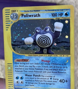 2002 Pokemon TCG Poliwrath 24/165 Expedition Base Set Holo LP+ w/ SWIRL 💫 - Image 1