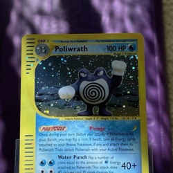 2002 Pokemon TCG Poliwrath 24/165 Expedition Base Set Holo LP+ w/ SWIRL 💫 - Image 2