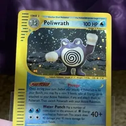 2002 Pokemon TCG Poliwrath 24/165 Expedition Base Set Holo LP+ w/ SWIRL 💫 - Image 3