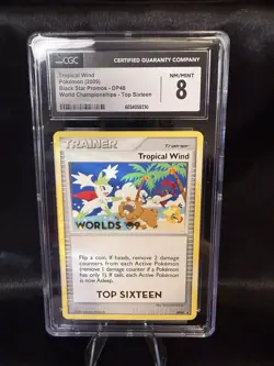 CGC 8 Tropical Wind Top Sixteen Pokemon Worlds 2009 Black Star Promo DP48 POP 31 - Image 1