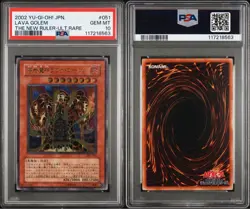 YuGiOh Lava Golem PSA10 Ultimate Rare Japan Alti Relief Collector Card - Image 5