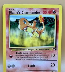 Blaine’s Charmander 61/132 – Gym Heroes (Uncommon) - LP+ - WOTC 2000 Pokemon TCG - Image 2