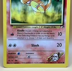 Blaine’s Charmander 61/132 – Gym Heroes (Uncommon) - LP+ - WOTC 2000 Pokemon TCG - Image 3