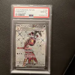 Pokemon 2024 Temporal Forces Ultra Rare FARIGIRAF Ex #194 PSA 10 Gem - Image 1