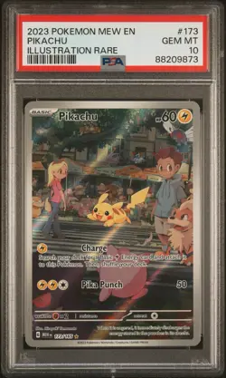 Pokemon Scarlet & Violet 151 Pikachu 173/165 Illustration Rare PSA GEM MINT 10 - Image 1
