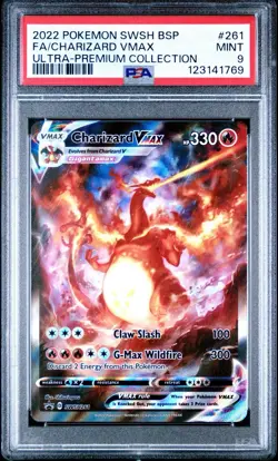 2022 Pokemon BSP SWSH261 SWSH Ultra Premium Collection 261 Charizard Vmax PSA 9 - Image 1
