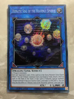 Yugioh - Hieratic Seal of the Heavenly Spheres - RA02-EN039 - Secret Rare 1st Ed - Image 1