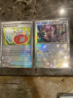 Pokemon TCG Prismatic Evolutions Pokeball Holo Noibat And Bug Catching Set - Image 1