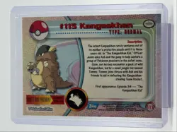 KANGASKHAN 1999 TOPPS POKEMON TV ANIMATION SERIES 2 BLUE LOGO A 115 Q0899 - Image 2