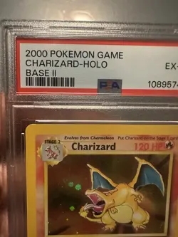 2000 POKEMON BASE SET 2 #4 CHARIZARD-HOLO PSA 6 - Image 2