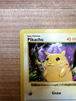 Pikachu (Yellow Cheeks) 58/102 Pokemon TCG Base Set Unlimited Shadowless - LP - Image 2