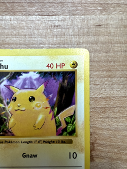 Pikachu (Yellow Cheeks) 58/102 Pokemon TCG Base Set Unlimited Shadowless - LP - Image 3