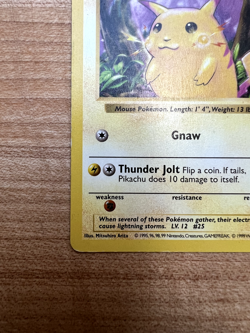 Pikachu (Yellow Cheeks) 58/102 Pokemon TCG Base Set Unlimited Shadowless - LP - Image 5
