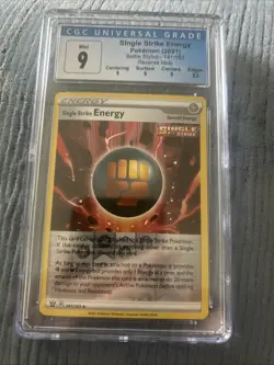 2021 Pokemon Battle Styles Single Strike Energy Reverse Holo Card 141 CGC 9 MINT - Image 1