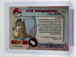 KANGASKHAN 1999 TOPPS POKEMON TV ANIMATION SERIES 2 BLUE LOGO 115 Q0899 - Image 2