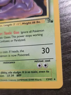 Muk 13/62 Holo Fossil - Pokemon Card - Image 3