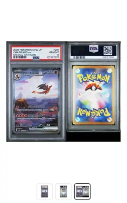 Pokemon Charizard ex 201/165 SV2a Card 151 Special Art Rare Holo PSA 10 Japanese - Image 3