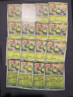 16x Budew 004/131 Prismatic Evolutions Lot – 4 Reverse Holo, 12 Regular NM - Image 1