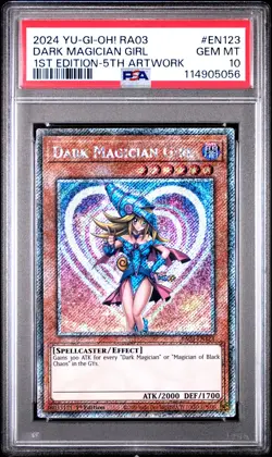 2024 YU-GI-OH! RA03-QUARTER CENTURY BONANZA #EN123 DARK MAGICIAN GIRL PSA 10 - Image 1