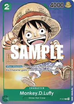 Monkey.D.Luffy (1st Anniversary Tournament) PR One Piece Promo Cards P-037 NM - Image 1