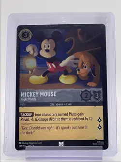 MICKEY MOUSE 2024 DISNEY LORCANA AZURITE SEA UNCOMMON HOLO Q4385 - Image 1
