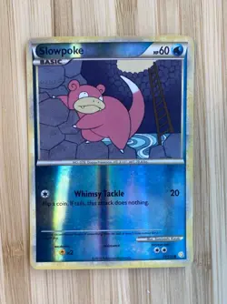 Pokemon Card Slowpoke 81/123 - Heartgold & Soulsilver - Reverse Holo - Image 1