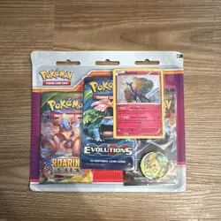 Pokemon Roaring Skies & Evolutions Booster Box Xerneas Foil Card Pikachu Coin - Image 2