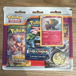Pokemon Roaring Skies & Evolutions Booster Box Xerneas Foil Card Pikachu Coin - Image 3