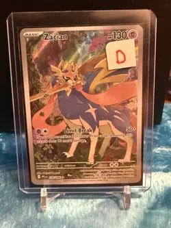 Zacian 100/094 Me02: Phantasmal Flames Holo Pokemon Card D - Image 1
